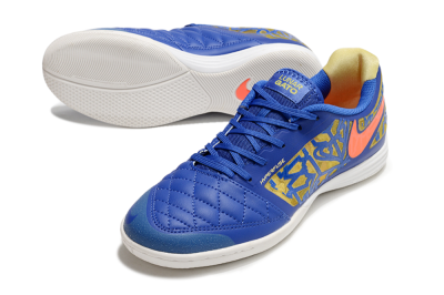 Nike Lunar Gato 2 IC Indoor & Futsal Soccer Shoes - Blue/Gold/Red