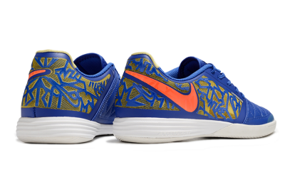 Nike Lunar Gato 2 IC Indoor & Futsal Soccer Shoes - Blue/Gold/Red