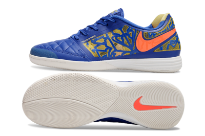Nike Lunar Gato 2 IC Indoor & Futsal Soccer Shoes - Blue/Gold/Red