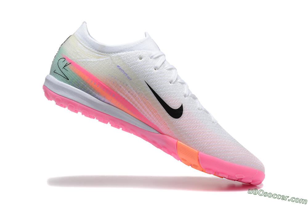 Nike Air Zoom Mercurial Vapor 16 Elite TF Artificial Turf Soccer Shoes - White/Black/Pink 7