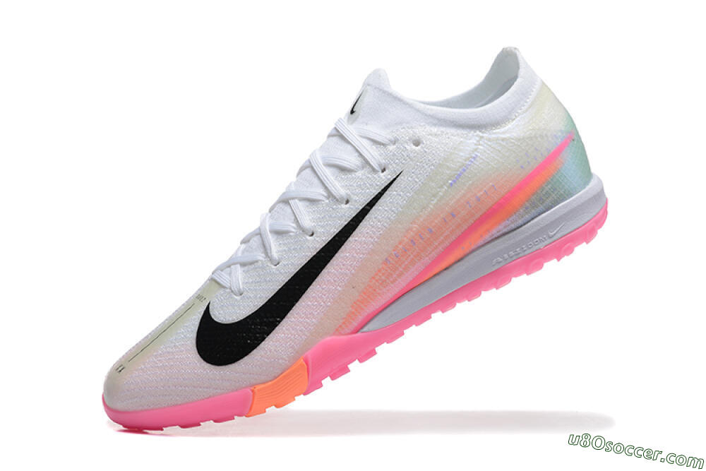 Nike Air Zoom Mercurial Vapor 16 Elite TF Artificial Turf Soccer Shoes - White/Black/Pink 8