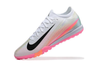 Nike Air Zoom Mercurial Vapor 16 Elite TF Artificial Turf Soccer Shoes - White/Black/Pink