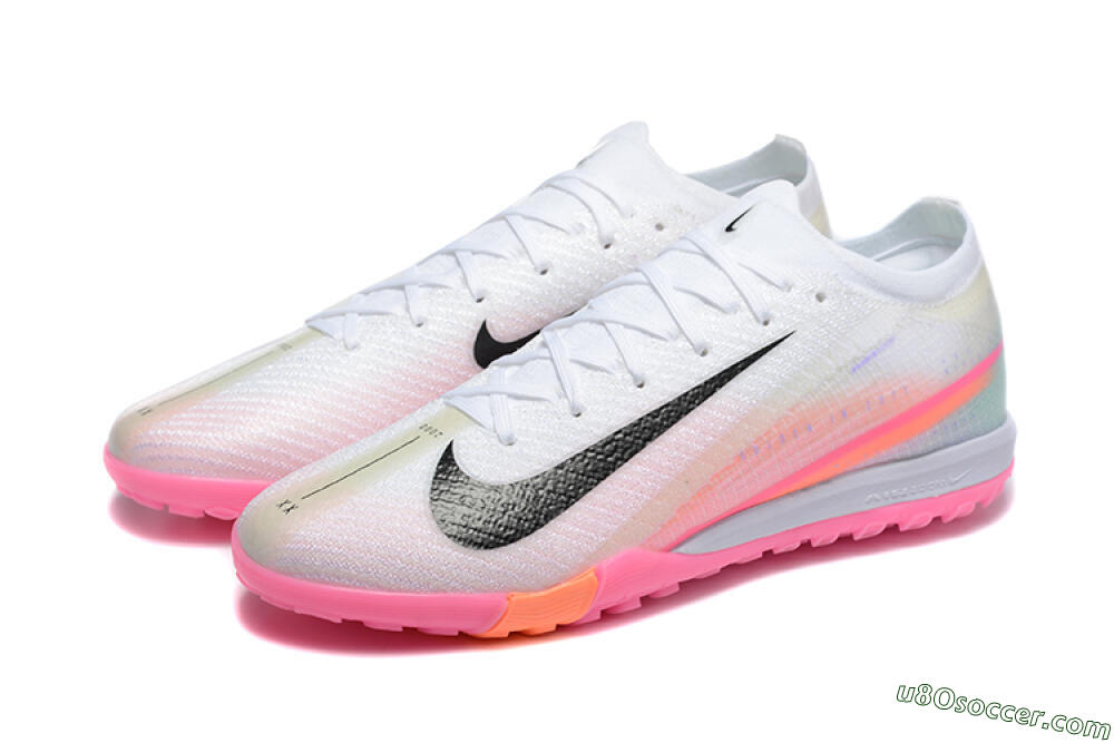 Nike Air Zoom Mercurial Vapor 16 Elite TF Artificial Turf Soccer Shoes - White/Black/Pink 5