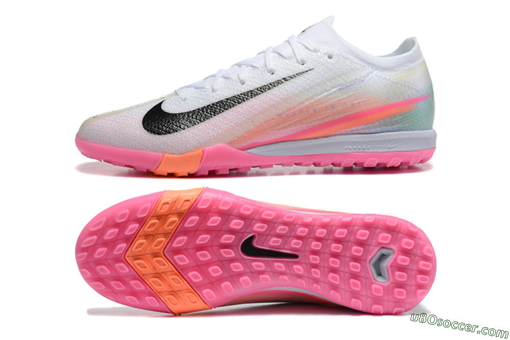 Nike Air Zoom Mercurial Vapor 16 Elite TF Artificial Turf Soccer Shoes - White/Black/Pink 0