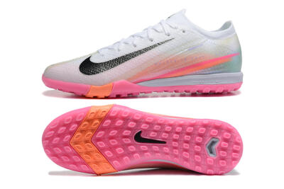 Nike Air Zoom Mercurial Vapor 16 Elite TF Artificial Turf Soccer Shoes - White/Black/Pink