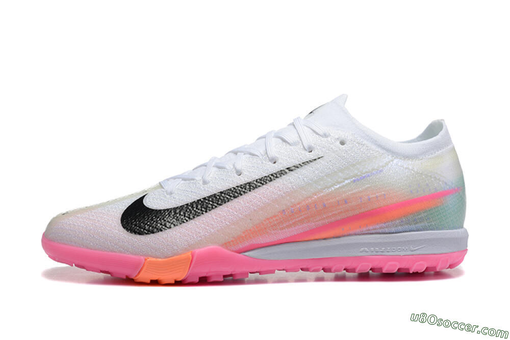 Nike Air Zoom Mercurial Vapor 16 Elite TF Artificial Turf Soccer Shoes - White/Black/Pink 2