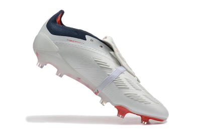 Adidas Predator 25 Elite Foldover Tongue FG Firm Ground Soccer Cleats - Beige/Blue/Red