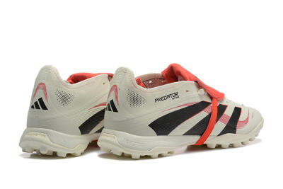 Adidas Predator 25 Elite Foldover Tongue TF Artificial Turf Soccer Shoes - Beige/Black/Red