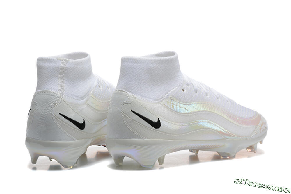 Nike Air Zoom Mercurial Superfly 10 Elite FG Firm Ground Soccer Cleats - White/Black 9