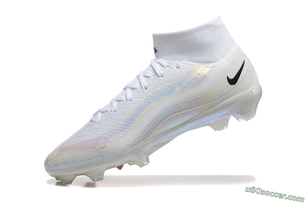 Nike Air Zoom Mercurial Superfly 10 Elite FG Firm Ground Soccer Cleats - White/Black 8