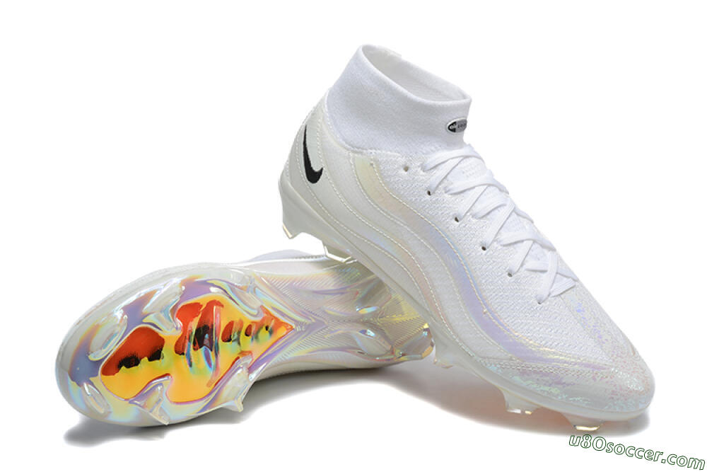 Nike Air Zoom Mercurial Superfly 10 Elite FG Firm Ground Soccer Cleats - White/Black 4