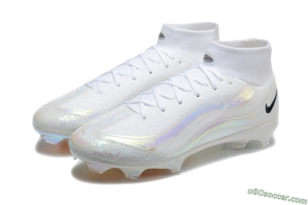 Nike Air Zoom Mercurial Superfly 10 Elite FG Firm Ground Soccer Cleats - White/Black 5