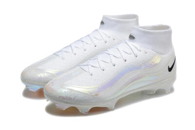 Nike Air Zoom Mercurial Superfly 10 Elite FG Firm Ground Soccer Cleats - White/Black