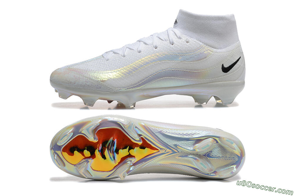 Nike Air Zoom Mercurial Superfly 10 Elite FG Firm Ground Soccer Cleats - White/Black 0