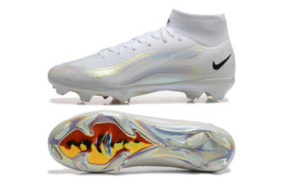 Nike Air Zoom Mercurial Superfly 10 Elite FG Firm Ground Soccer Cleats - White/Black