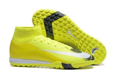 Nike Air Zoom Mercurial Superfly 10 Elite TF Artificial Turf Soccer Shoes - Yellow/Black/White