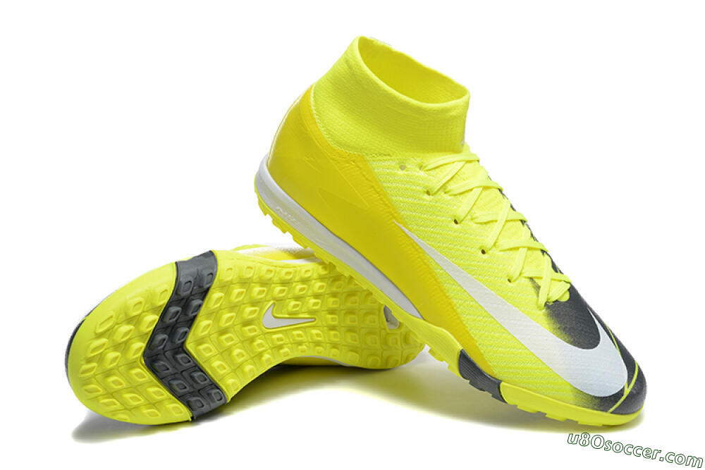 Nike Air Zoom Mercurial Superfly 10 Elite TF Artificial Turf Soccer Shoes - Yellow/Black/White 4