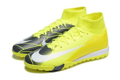 Nike Air Zoom Mercurial Superfly 10 Elite TF Artificial Turf Soccer Shoes - Yellow/Black/White