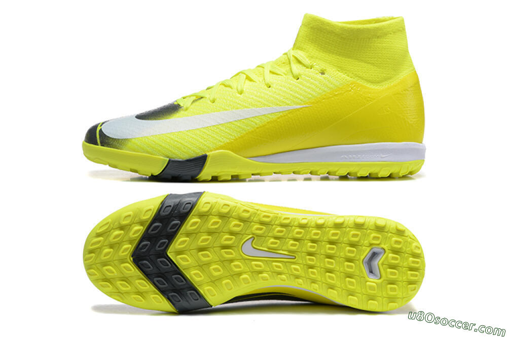 Nike Air Zoom Mercurial Superfly 10 Elite TF Artificial Turf Soccer Shoes - Yellow/Black/White 0