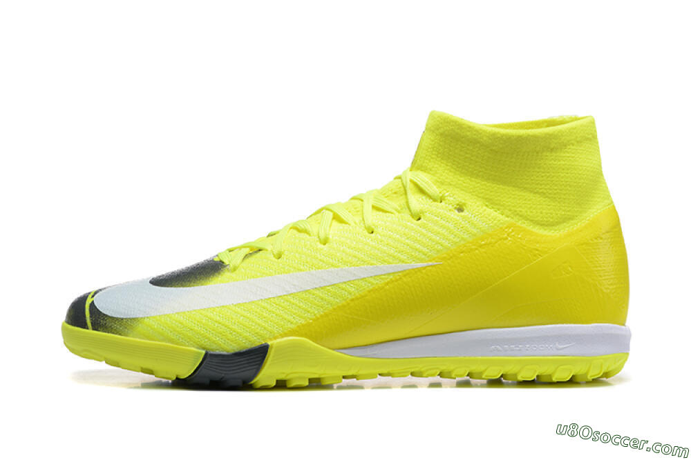 Nike Air Zoom Mercurial Superfly 10 Elite TF Artificial Turf Soccer Shoes - Yellow/Black/White 2