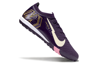Nike Air Zoom Mercurial Vapor 16 Elite TF Artificial Turf Soccer Shoes - Purple/White/Gold
