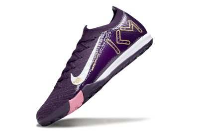 Nike Air Zoom Mercurial Vapor 16 Elite TF Artificial Turf Soccer Shoes - Purple/White/Gold