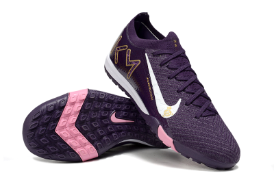 Nike Air Zoom Mercurial Vapor 16 Elite TF Artificial Turf Soccer Shoes - Purple/White/Gold