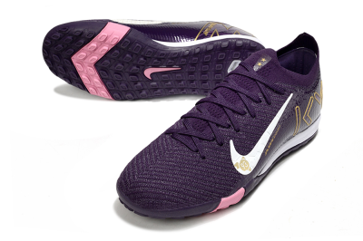 Nike Air Zoom Mercurial Vapor 16 Elite TF Artificial Turf Soccer Shoes - Purple/White/Gold