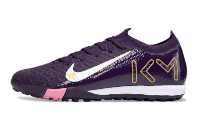 Nike Air Zoom Mercurial Vapor 16 Elite TF Artificial Turf Soccer Shoes - Purple/White/Gold