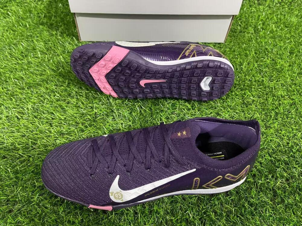 Nike Air Zoom Mercurial Vapor 16 Elite TF Artificial Turf Soccer Shoes - Purple/White/Gold