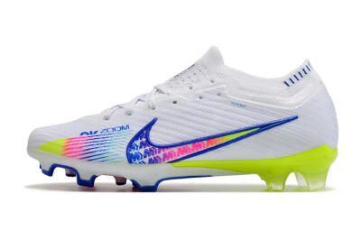 Nike Air Zoom Mercurial Vapor 15 Elite FG Firm Ground Soccer Cleats - White/Blue/Pink/Yellow