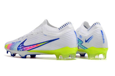 Nike Air Zoom Mercurial Vapor 15 Elite FG Firm Ground Soccer Cleats - White/Blue/Pink/Yellow