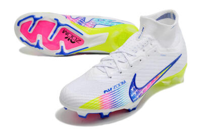 Nike Air Zoom Mercurial Superfly 10 Elite FG Firm Ground Soccer Cleats - White/Blue/Pink