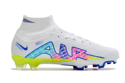 Nike Air Zoom Mercurial Superfly 10 Elite FG Firm Ground Soccer Cleats - White/Blue/Pink