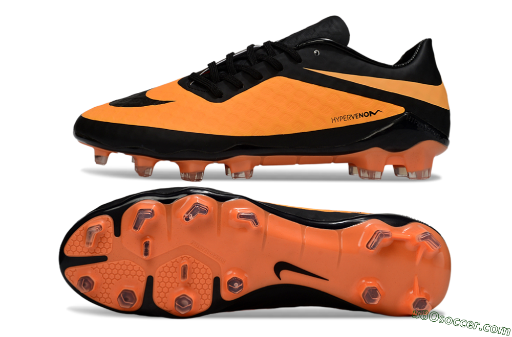 Nike Hypervenom Phantom FG Firm Ground Soccer Cleats - Orange/Black 0