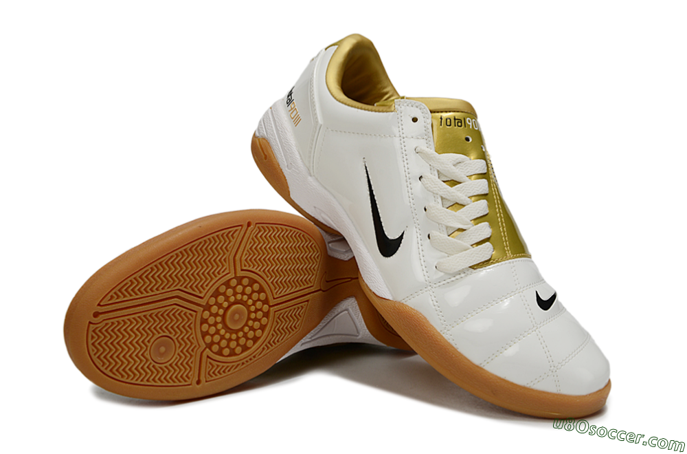 Nike Total 90 III IC Indoor & Futsal Soccer Shoes - Beige/Black/White 4