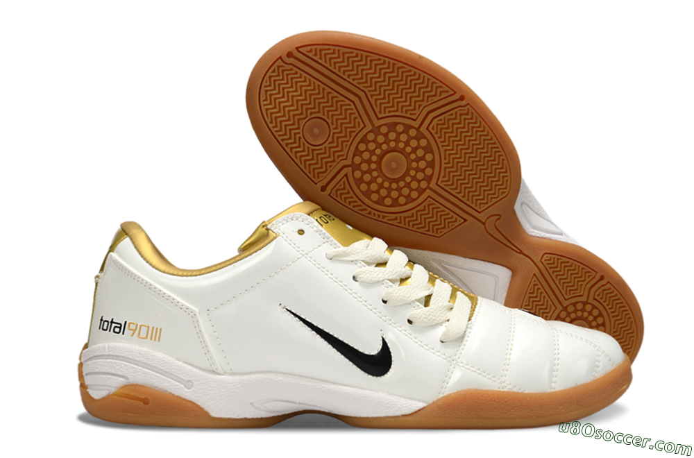 Nike Total 90 III IC Indoor & Futsal Soccer Shoes - Beige/Black/White 1
