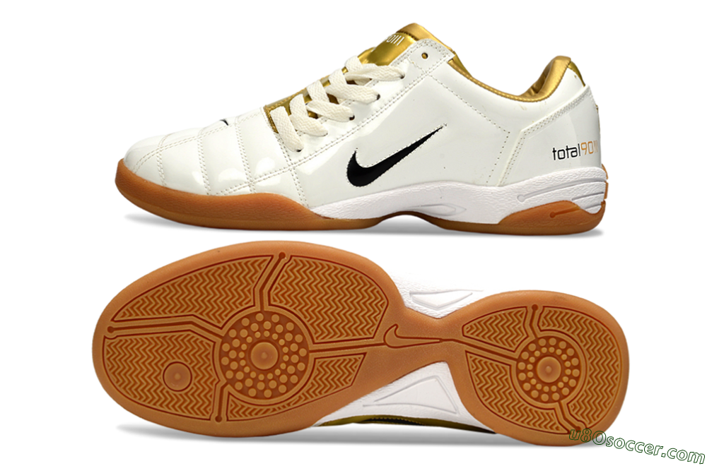 Nike Total 90 III IC Indoor & Futsal Soccer Shoes - Beige/Black/White 0