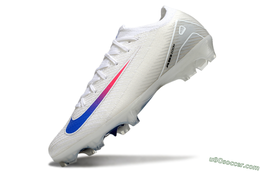 Nike Air Zoom Mercurial Vapor 16 Elite FG Firm Ground Soccer Cleats - White/Blue/Pink 6