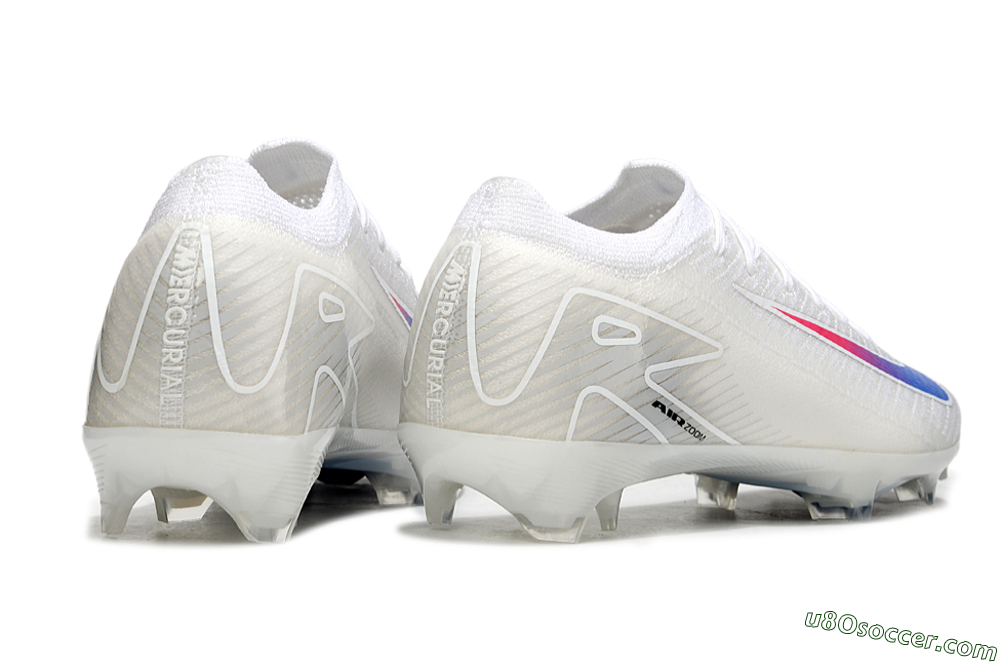 Nike Air Zoom Mercurial Vapor 16 Elite FG Firm Ground Soccer Cleats - White/Blue/Pink 7