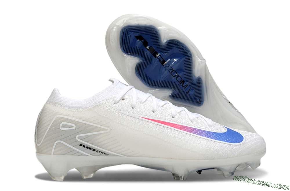 Nike Air Zoom Mercurial Vapor 16 Elite FG Firm Ground Soccer Cleats - White/Blue/Pink 1