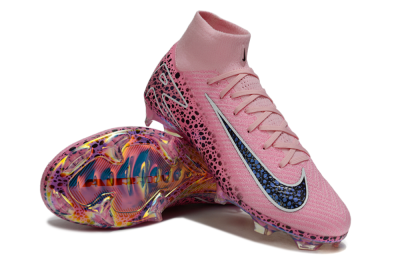 Nike Air Zoom Mercurial Superfly 10 Elite FG Firm Ground Soccer Cleats - Pink/White/Leopard