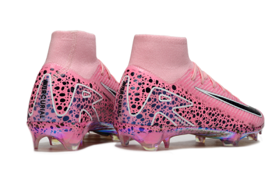 Nike Air Zoom Mercurial Superfly 10 Elite FG Firm Ground Soccer Cleats - Pink/White/Leopard