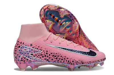 Nike Air Zoom Mercurial Superfly 10 Elite FG Firm Ground Soccer Cleats - Pink/White/Leopard