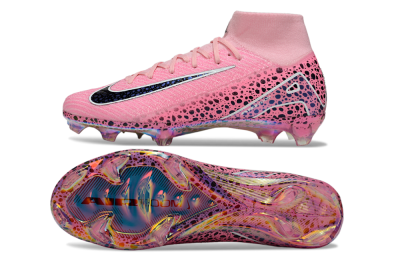 Nike Air Zoom Mercurial Superfly 10 Elite FG Firm Ground Soccer Cleats - Pink/White/Leopard