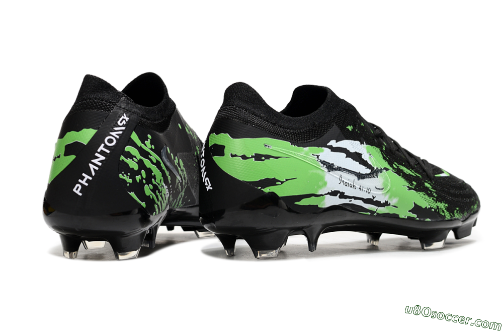 Nike Phantom GX 2 Elite FG Firm Ground Soccer Cleats - Black/Green/White 6