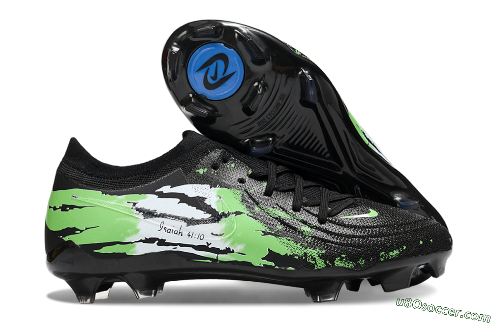 Nike Phantom GX 2 Elite FG Firm Ground Soccer Cleats - Black/Green/White 1