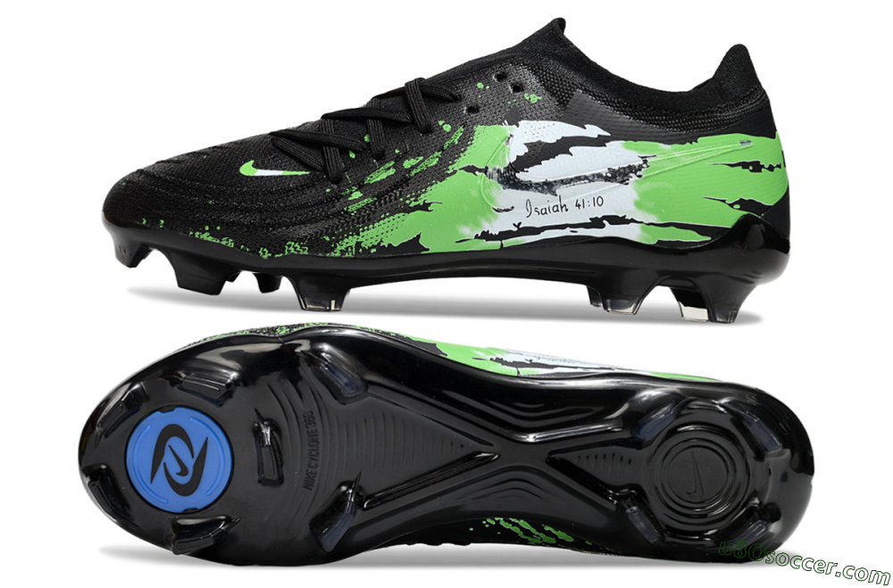 Nike Phantom GX 2 Elite FG Firm Ground Soccer Cleats - Black/Green/White 0
