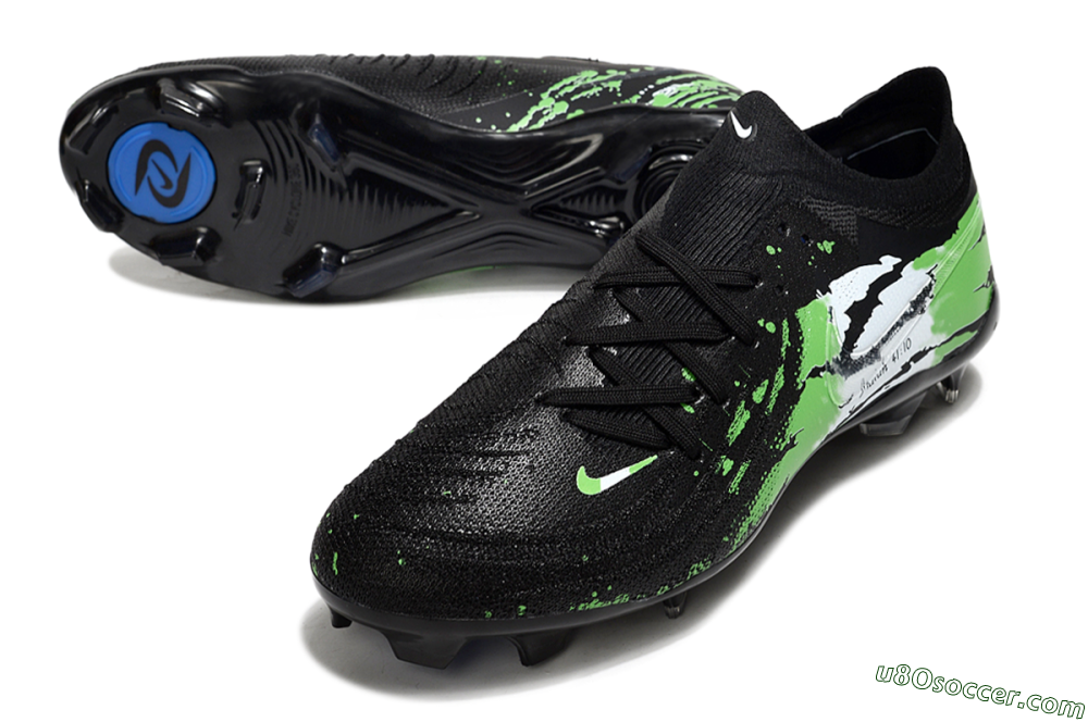 Nike Phantom GX 2 Elite FG Firm Ground Soccer Cleats - Black/Green/White 3