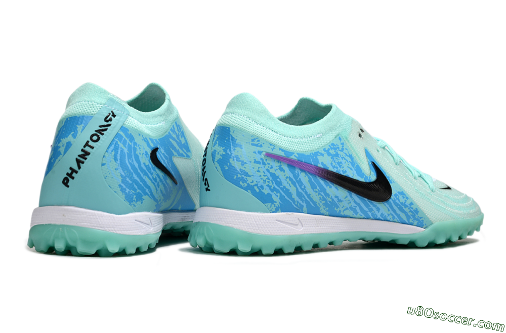 Nike Phantom GX 2 Elite TF Artificial Turf Soccer Shoes - Jade/Blue/Black 6